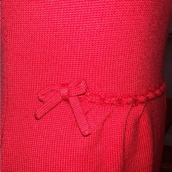 Red Valentino Sweater Dress Short Sleeve Bow Pink Luxury Italian Virgin Wool S - Picture 3 of 8